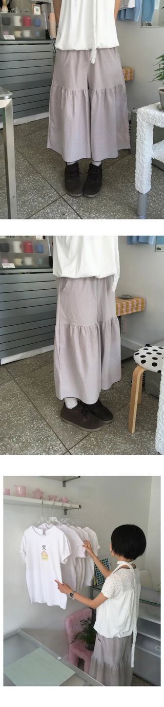 [3 colors] Shirred Bermuda Shorts