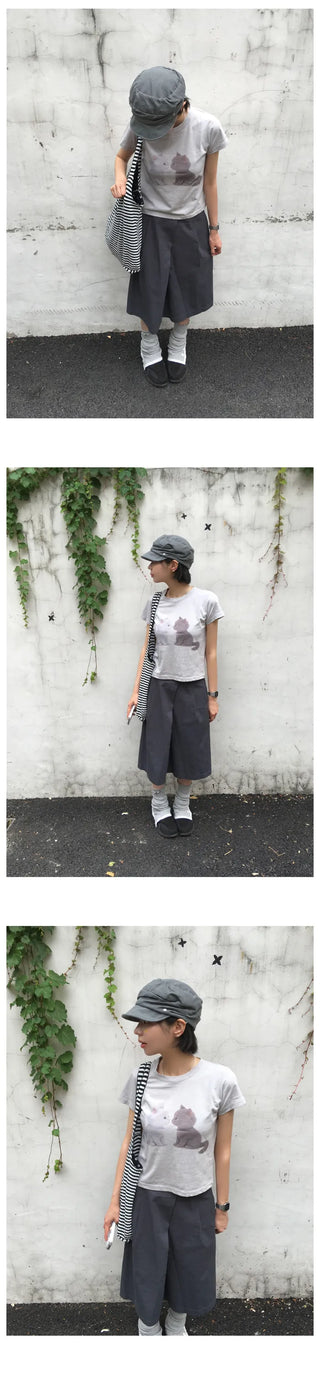 [2 colors] Pintuck Skirt