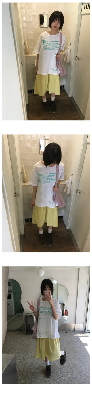 [3 colors] Elastic waist pants