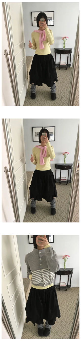 (9 colors) [1+1] Soft Layered Long Sleeve T-Shirt