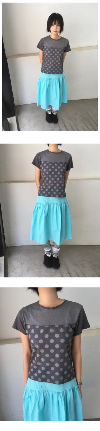 [3 colors] Polka Dot Hooded Windbreaker