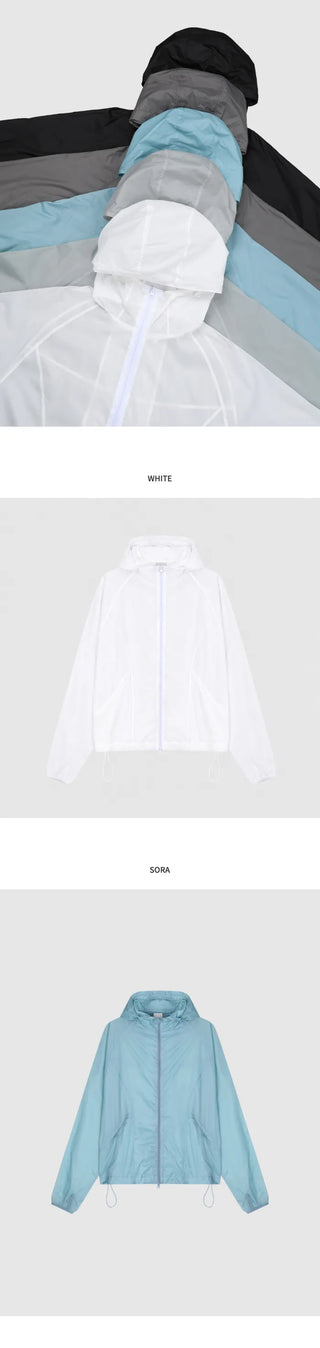 [5 colors] Hooded Windbreaker
