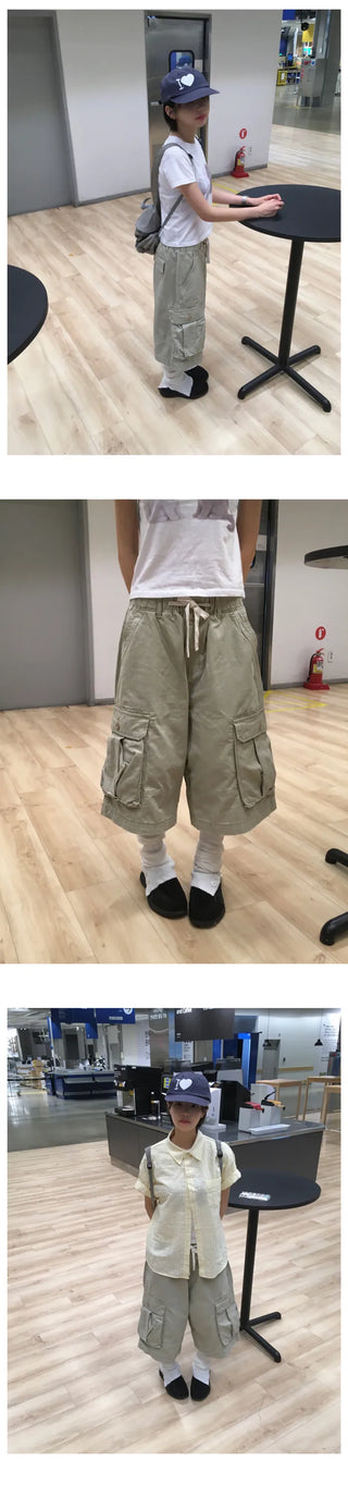 [3 colors] Cargo Bermuda Pants
