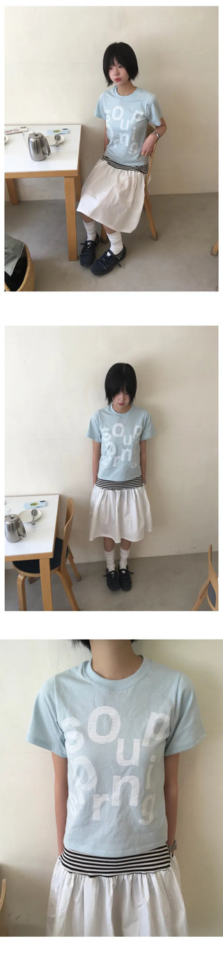 [3 colors] Short-sleeved T-shirt