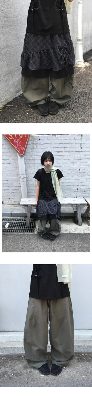[2 colors] Ribbon Pocket Short-Sleeve T-Shirt