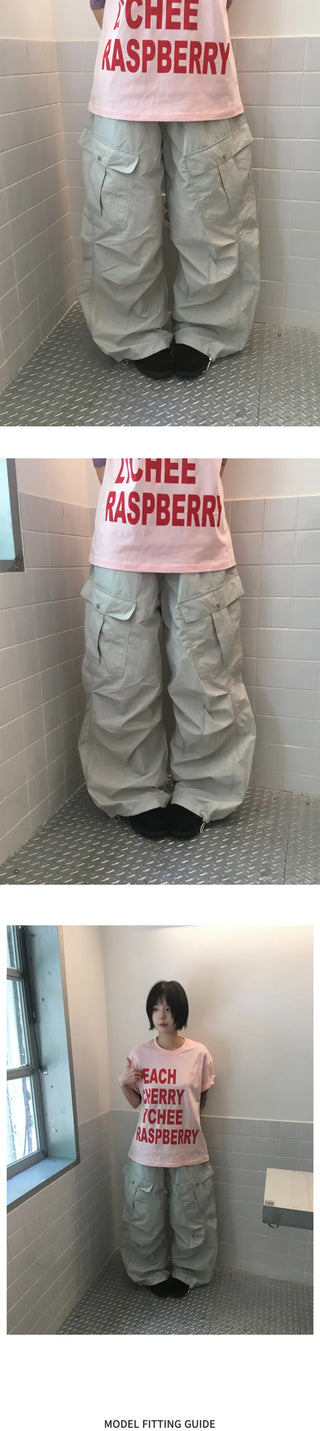 [3 colors] Nylon Cargo Pants