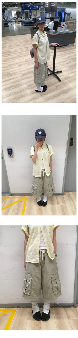 [3 colors] Cargo Bermuda Pants