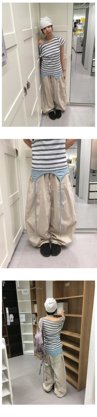 [3 colors] Marine Off-Shoulder Short Sleeve