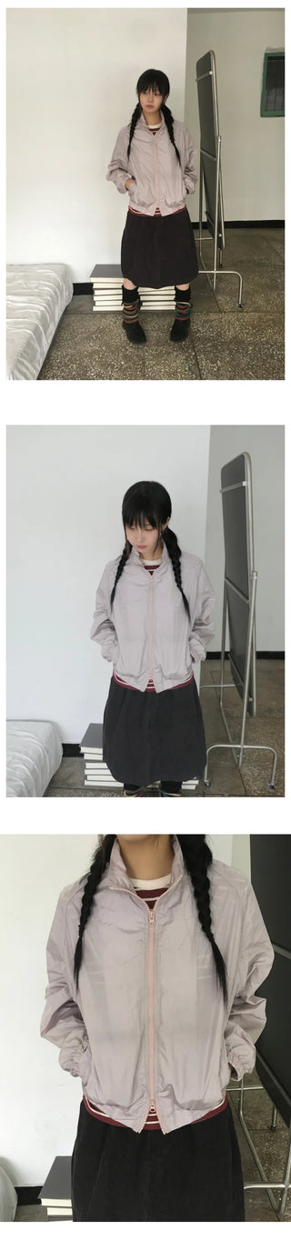 (4 colors) Striped Round T-shirt