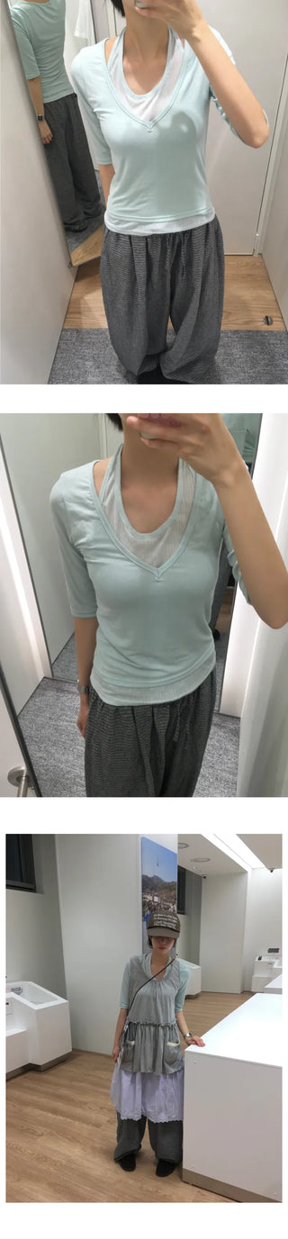 [2 colors] Pocket Long Sleeveless