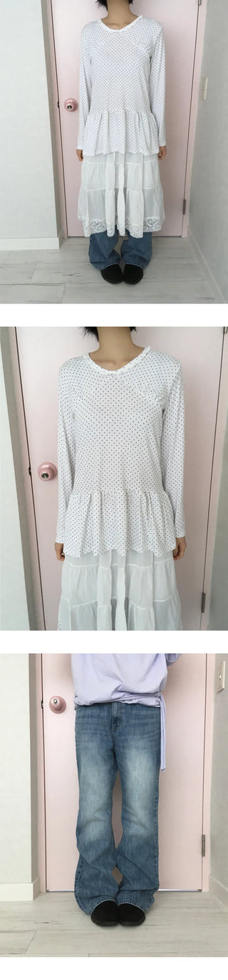 (2 colors) Button-off shoulder T-shirt