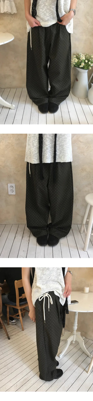 [2 colors] Mini polka dot pants