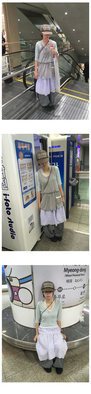 [2 colors] Ribbon Ribbon Skirt