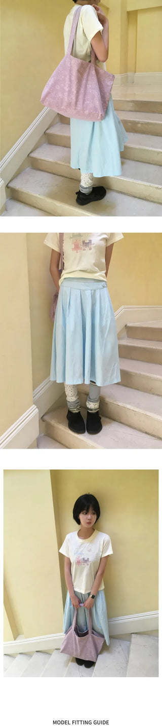 [3 colors] Pleated skirt pants