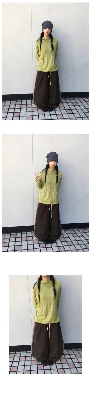 (3 colors) Waffle Hooded Hoodie