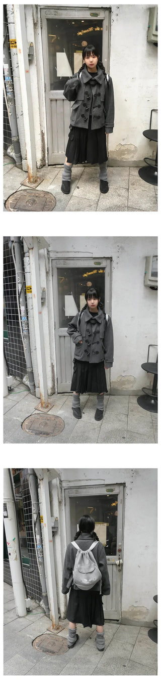 Big Collar Half Duffle Coat (2c)