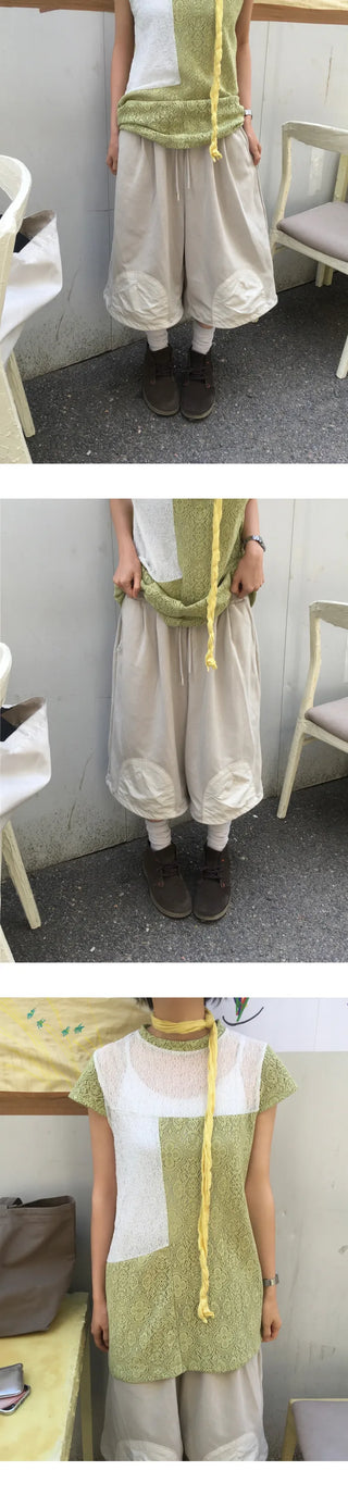 [3 colors] Half Bermuda Shorts