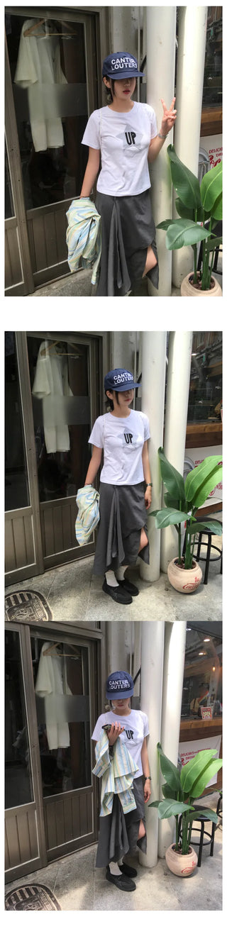 Patchwork Short-Sleeved T-Shirt