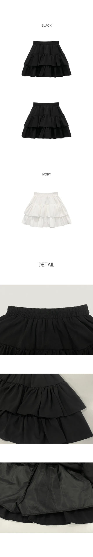 Tiered flared skirt (2 colors)