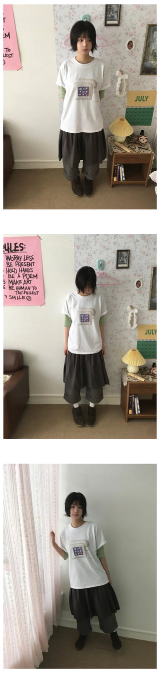 [3 colors] Button Bermuda shorts