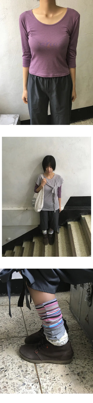 [3 colors] Strap T-shirt