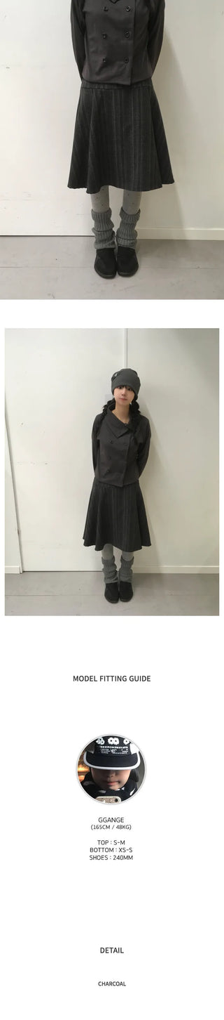 (3 colors) Double-breasted jacket