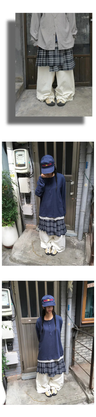 (2 colors) Frill Wide Pants