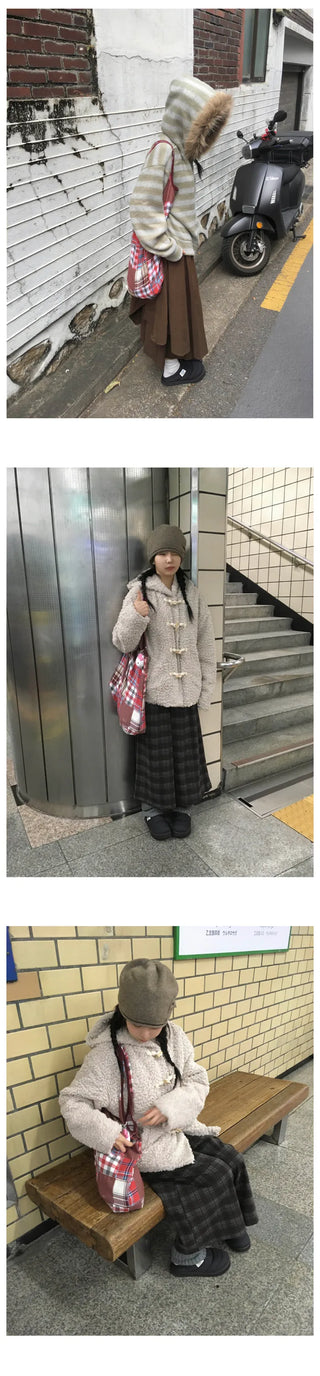 (2 color) Checkered bag
