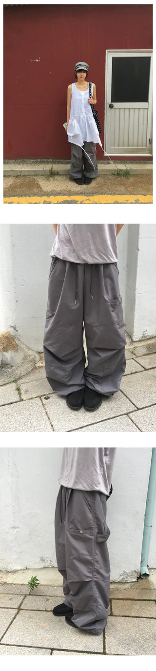 [3 colors] Pocket Nylon Pants