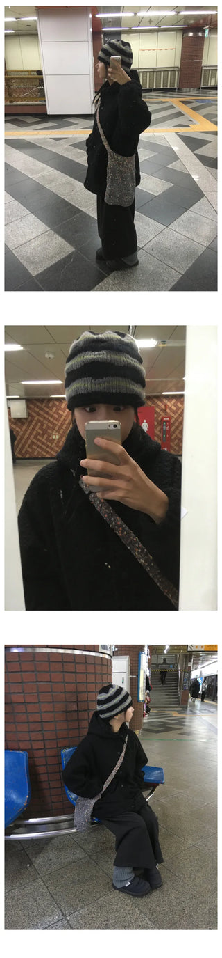 (3 colors) Turtleneck Asymmetrical Cardigan