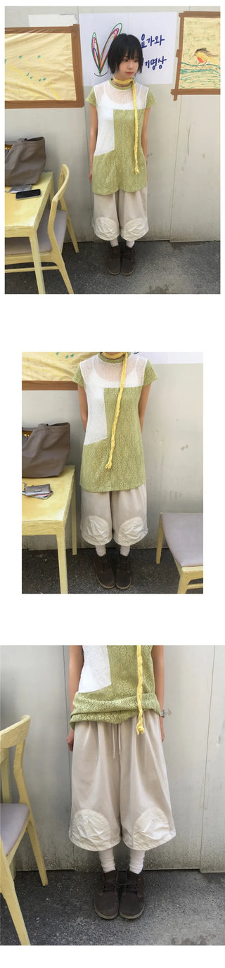 [3 colors] Half Bermuda Shorts