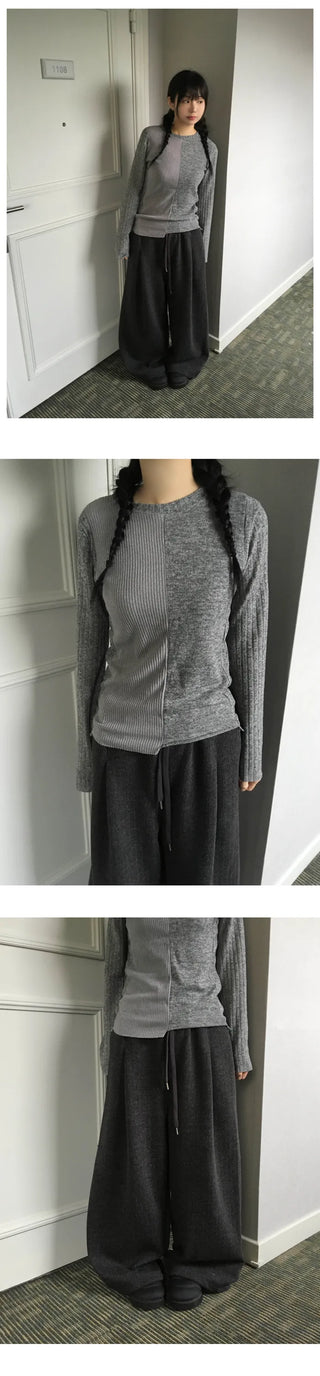 (3 colors) Knit Pants