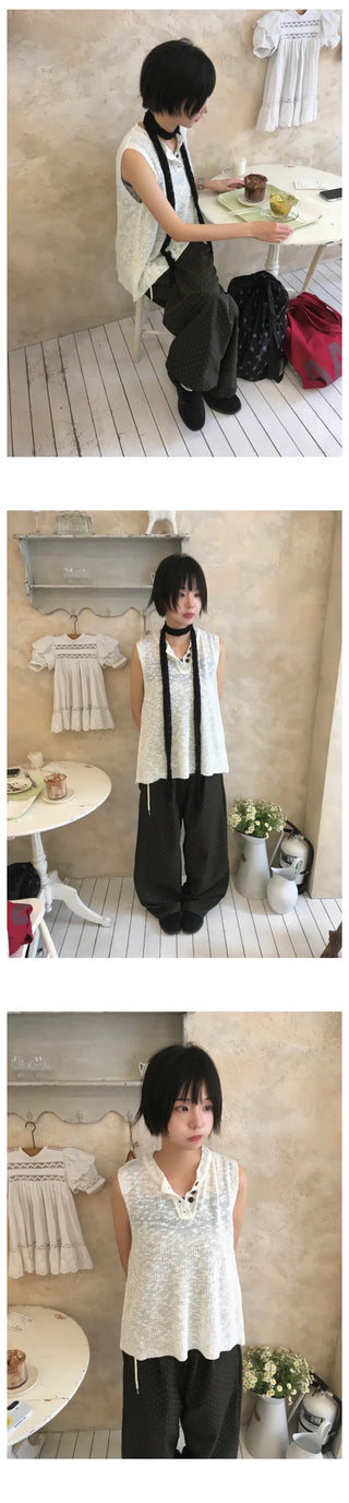 [2 colors] Mini polka dot pants