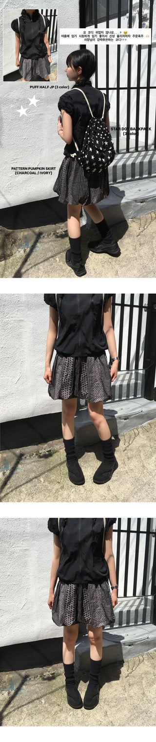 Pumpkin print skirt