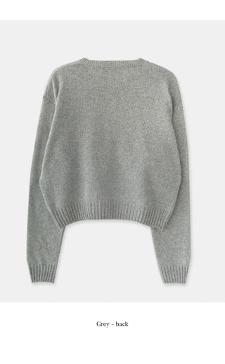 Round boucle cardigan
