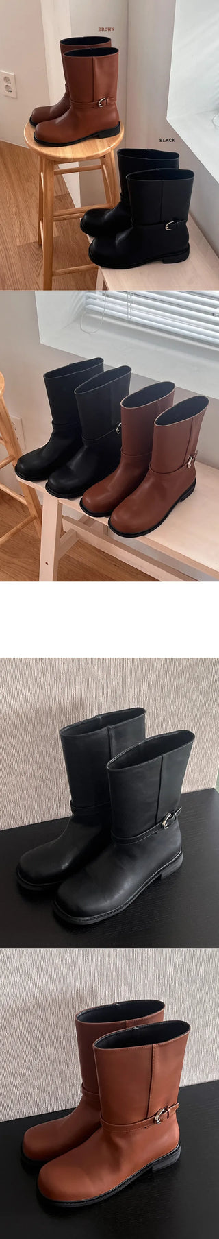 Buckle Half Boots
