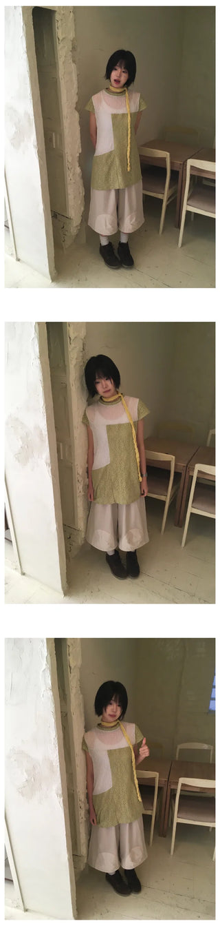 [3 colors] Corsage Lace T-shirt