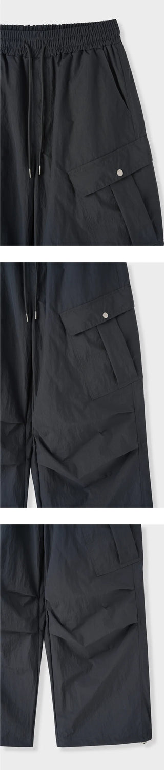 [3 colors] Nylon Cargo Pants
