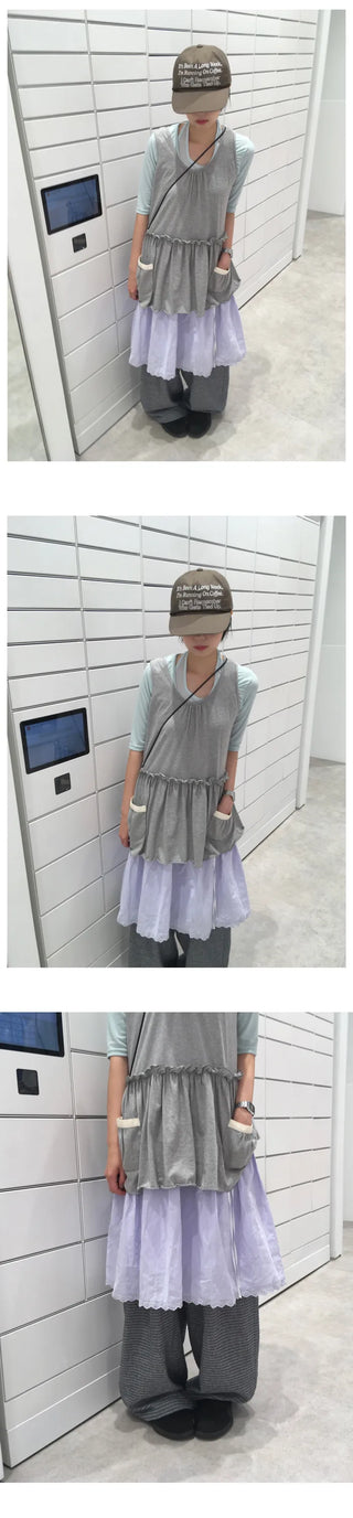 [4 colors] Halter Layered T-shirt