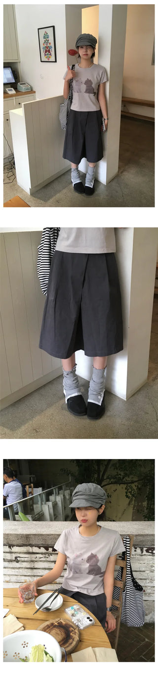 [2 colors] Pintuck Skirt