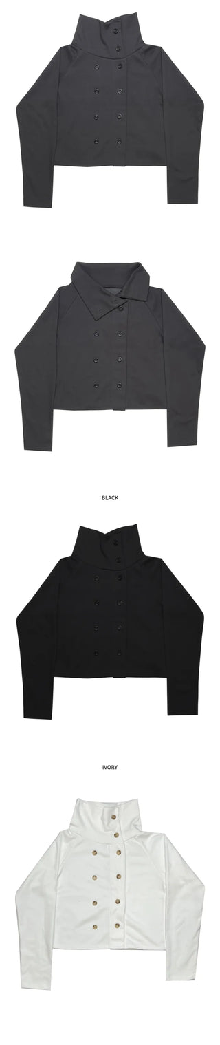 (3 colors) Double-breasted jacket
