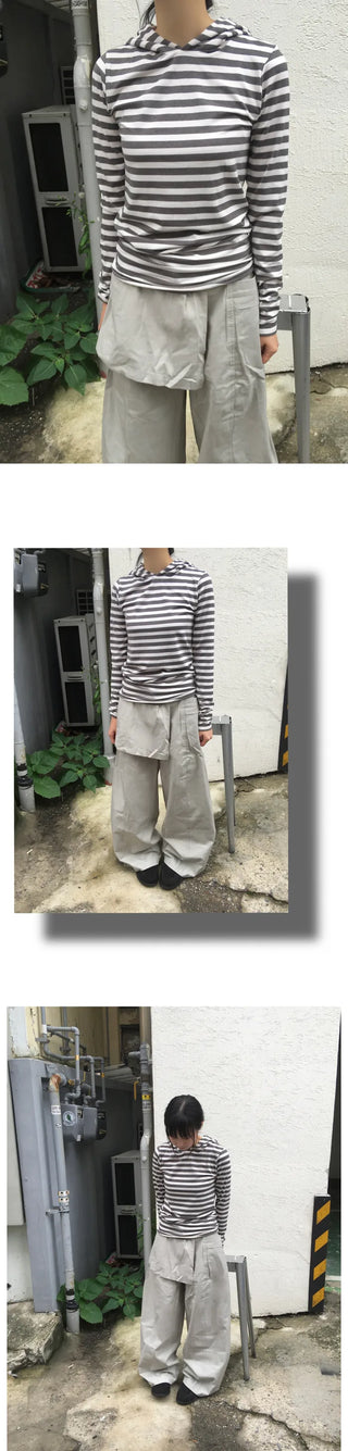 Striped Hooded Parka