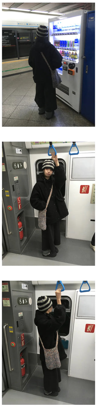 (3 colors) Turtleneck Asymmetrical Cardigan