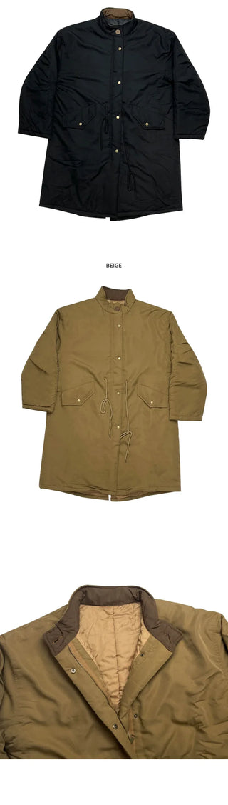 (2 colors) Puff-sleeve down jacket