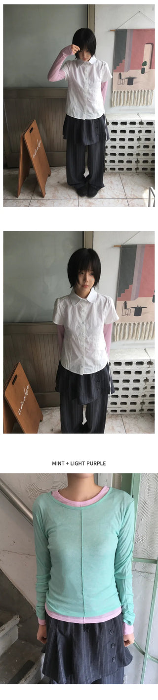 [6 colors] Tucked T-shirt