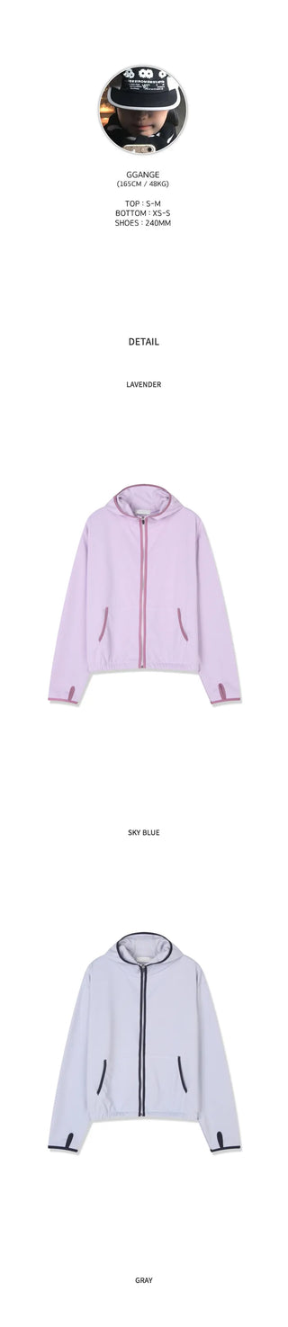 (4 colors) Light Waffle Zip-Up Hoodie