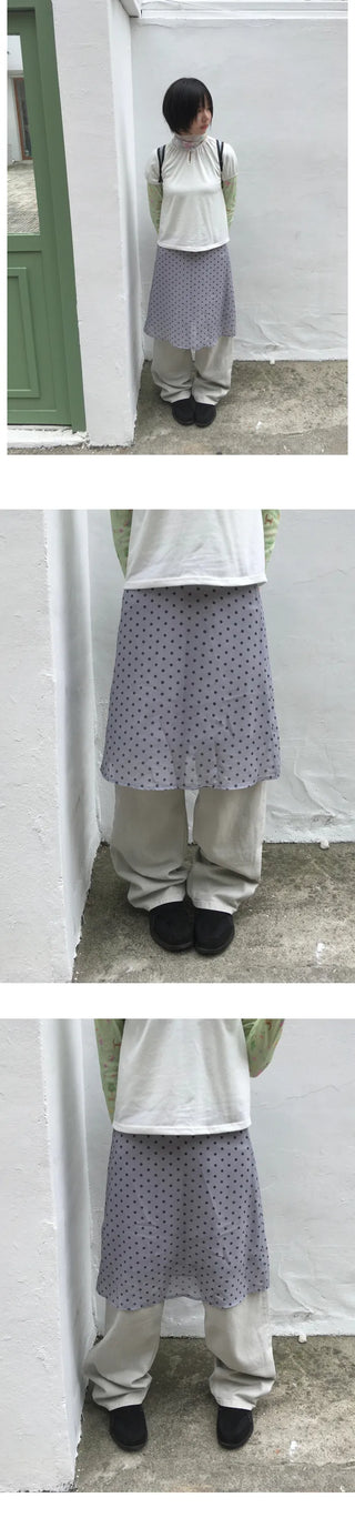 [3 colors] Polka Dot Skirt