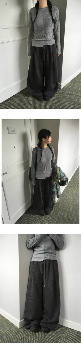(3 colors) Knit Pants