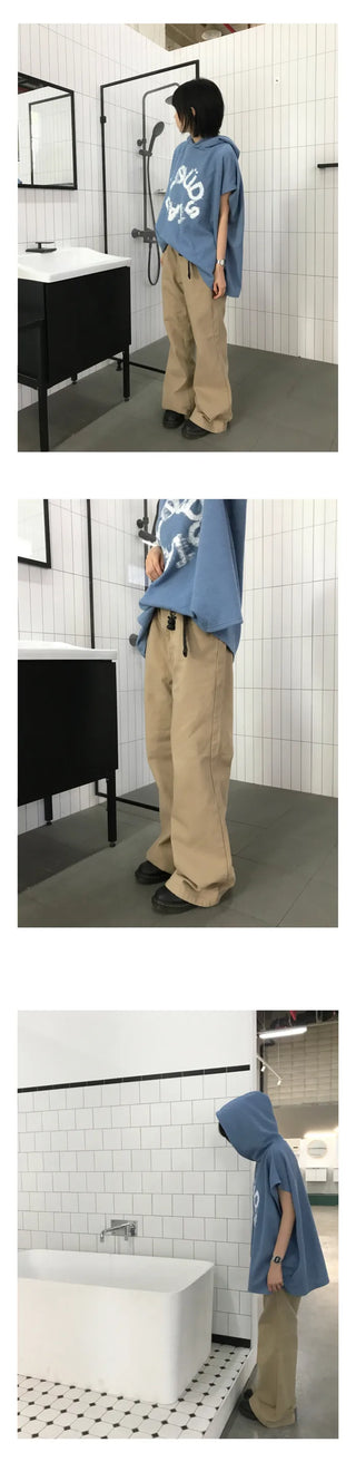 Wide bootcut chino pants