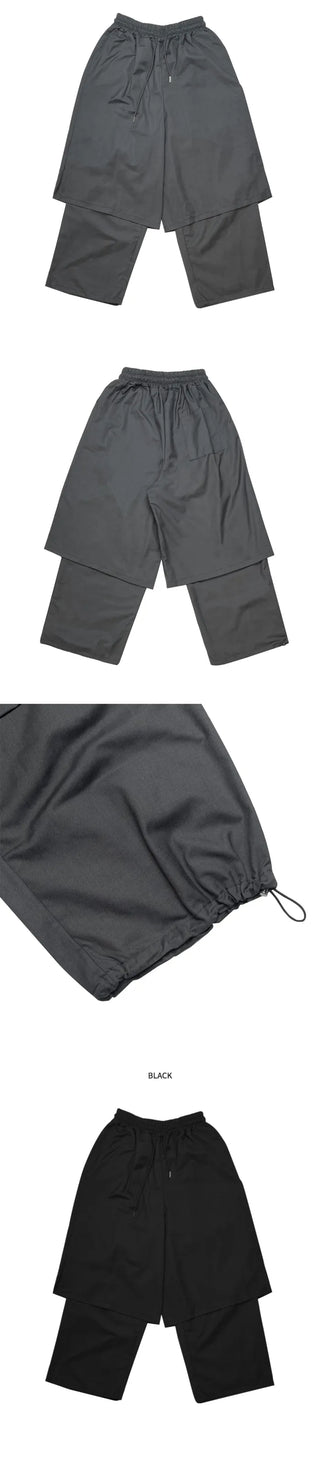 (2 colors) Layered slacks